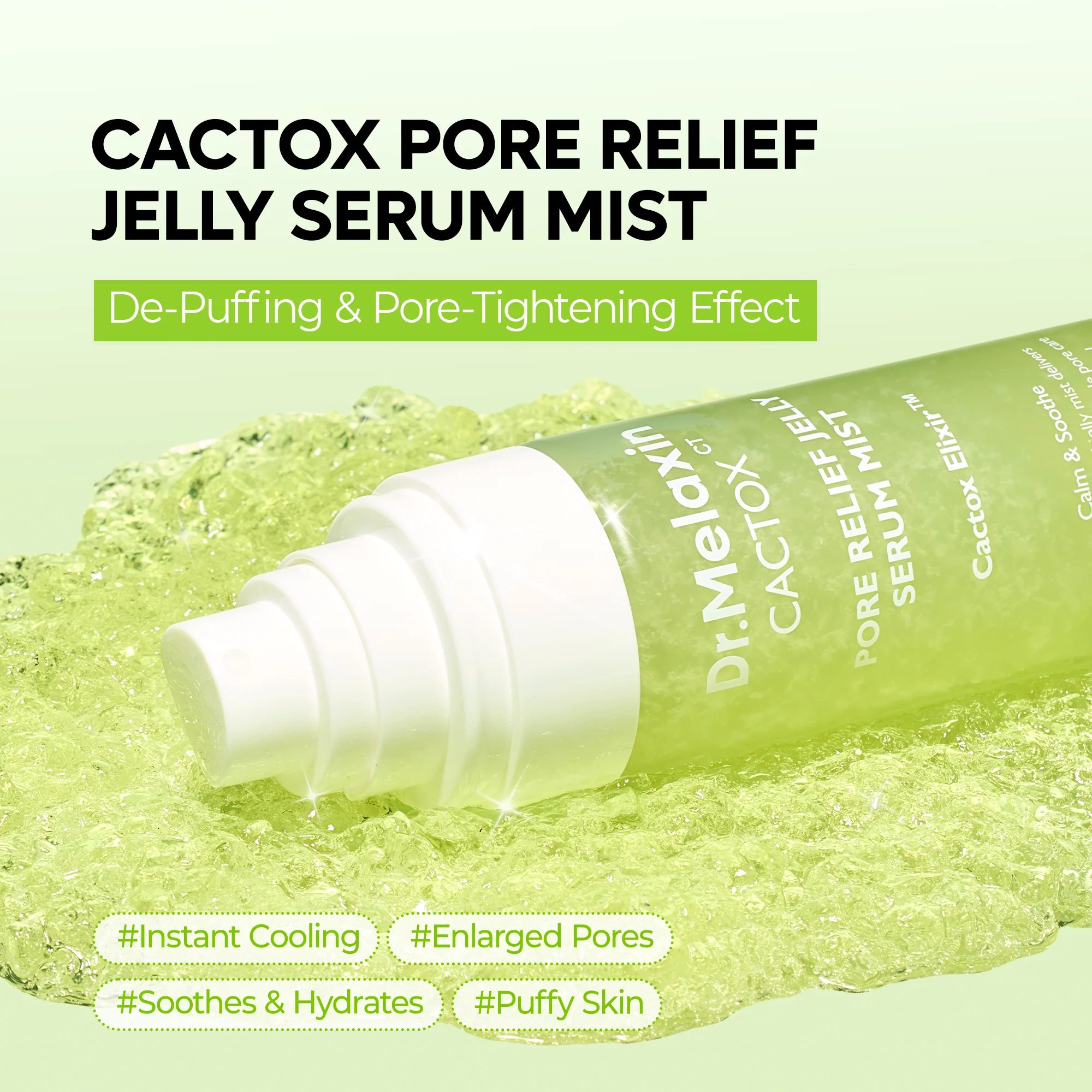 CACTOX Pore Relief Jelly Toner 60 Pads & Serum Mist Duo - Image 7
