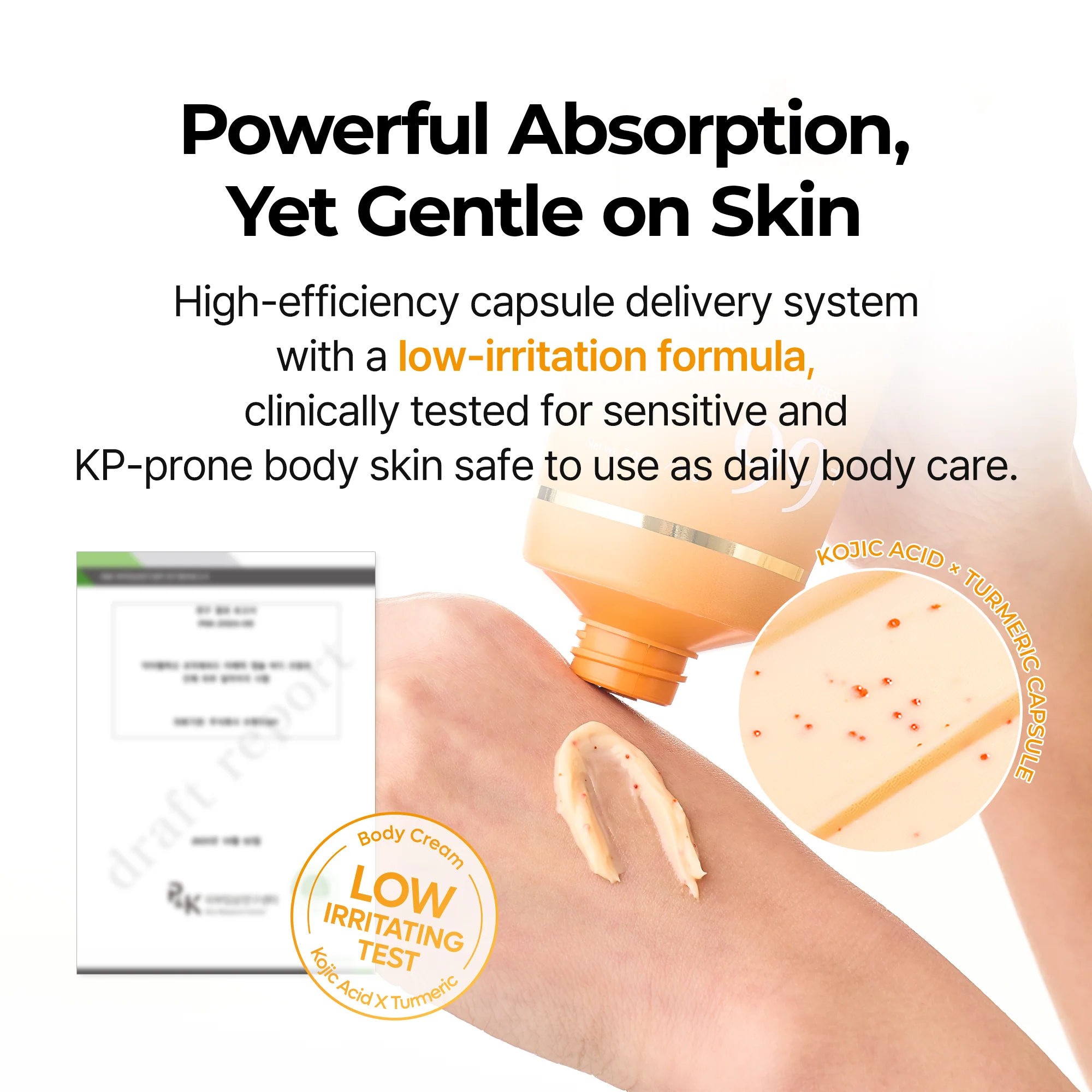 Kojic Acid Turmeric Capsule Body Cream - Image 6