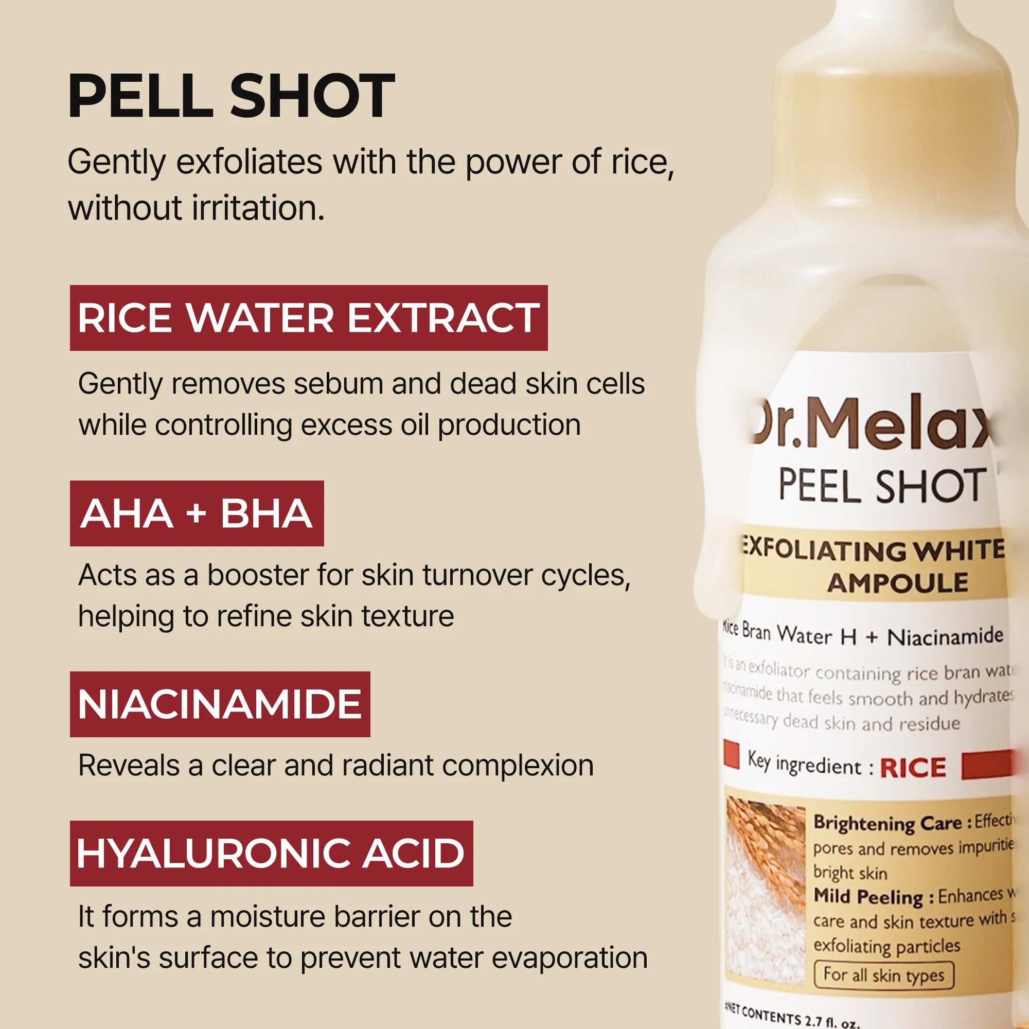 Peel Shot Glow White Rice Ampoule - Image 6