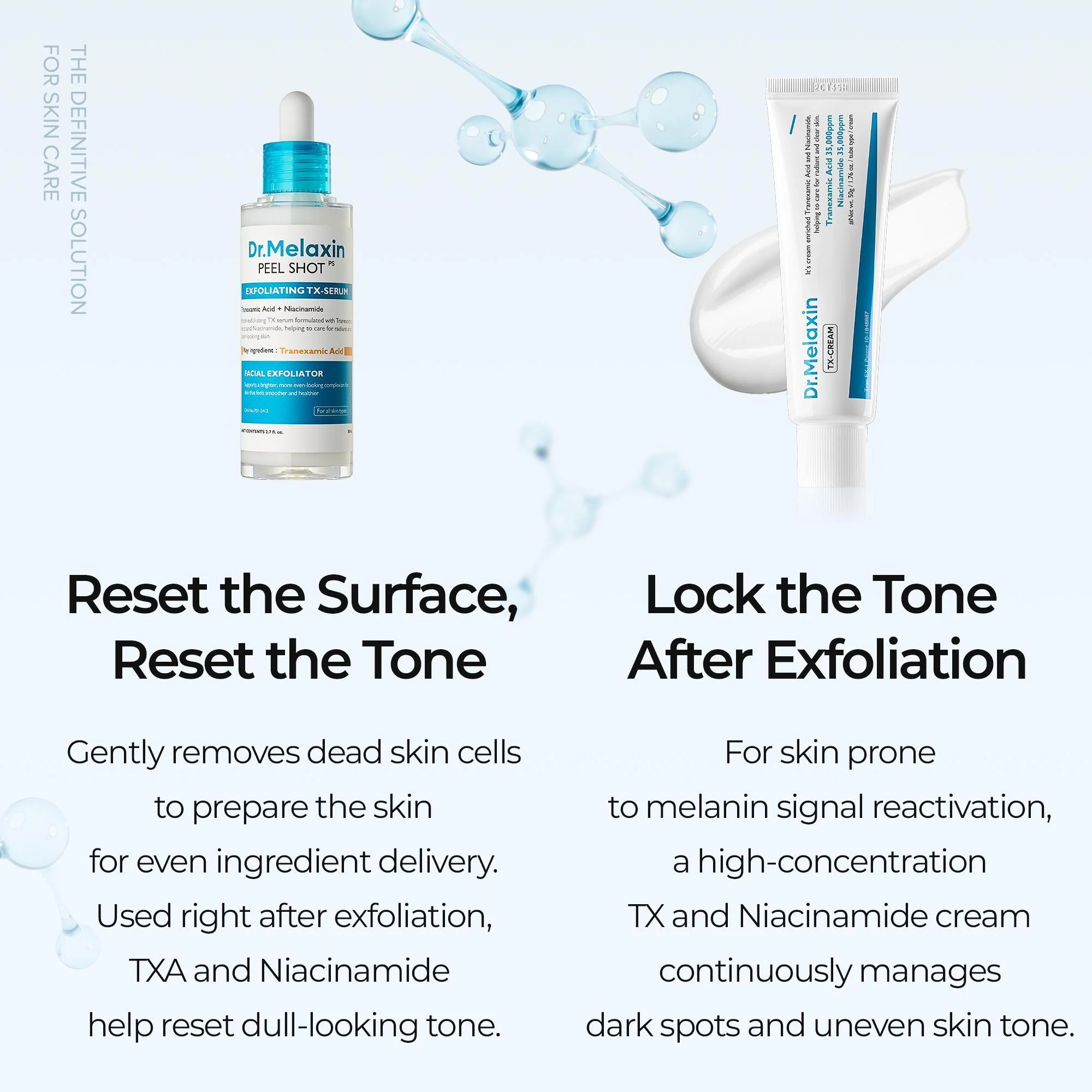 TX Exfoliating & Tone-Smoothing Duo – Serum 80ml + Cream 50ml - Image 3